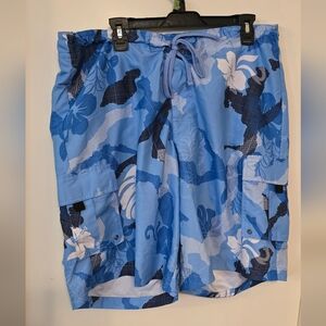 #1033 Red camel 100% cotton  tropical cargo shorts